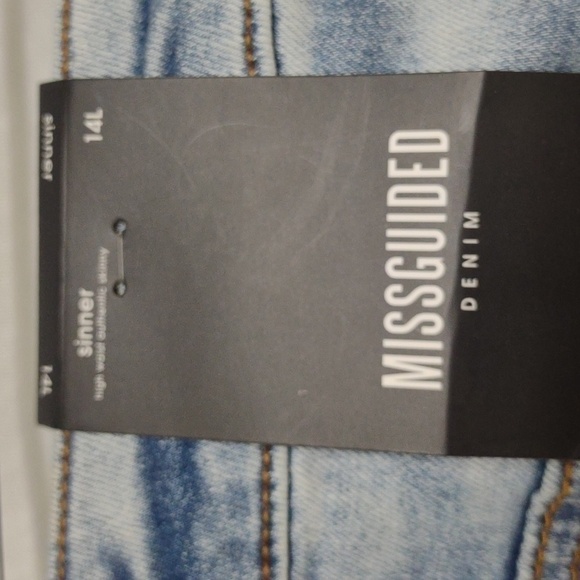 Missguided Tall Sinner Ripped Jeans Size 10 New - Picture 7 of 10